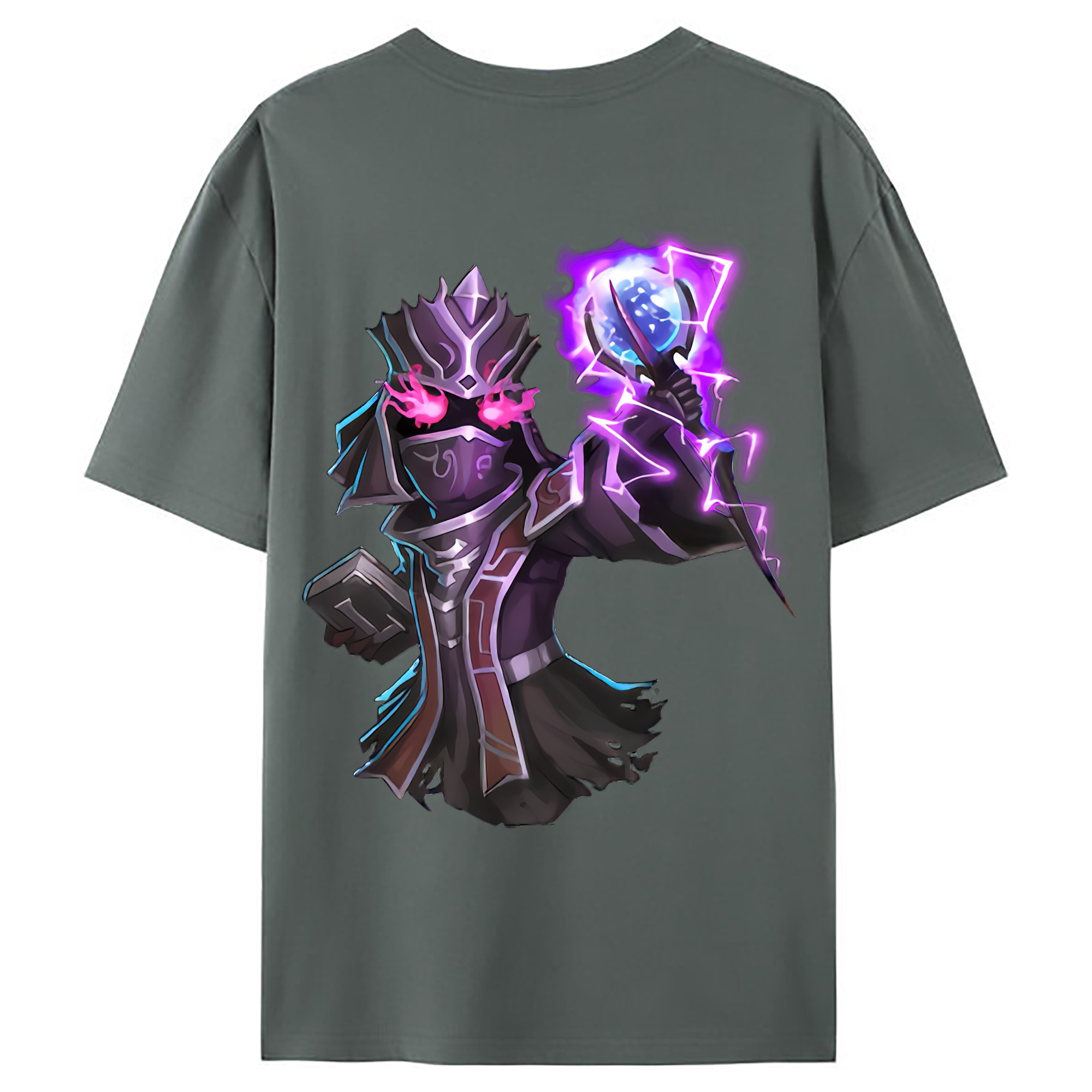 （画像用） リーグ・オブ・レジェンド League of Legends LOL 綿100％ メンズ半袖Tシャツ（バックプリント） 通気性